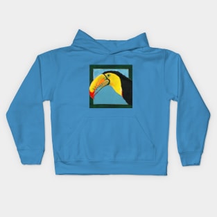 Toucan, what a colorful beak Kids Hoodie